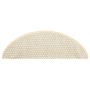 Alfombrilla autoadhesiva escalera sisal 15 uds crema 65x21x4 cm de vidaXL, Alfombrillas para escalones - Ref: Foro24-326881, ...