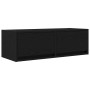 Mueble de TV de madera de roble negro 80x31x25,5 cm en Muebles TV | Comprar online en Foru.es