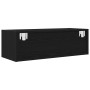 Mueble de TV de madera de roble negro 80x31x25,5 cm en Muebles TV | Comprar online en Foru.es