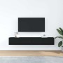 Muebles de TV 2 uds Roble Negro 80x31x25,5 cm Madera ingeniería en Muebles TV | Comprar online en Foru.es