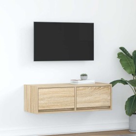Mueble de TV de roble Sonoma 80x31x25,5 cm Madera de ingeniería en Muebles TV | Comprar online en Foru.es