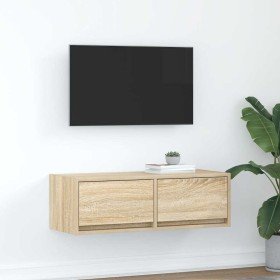 Mueble de TV de roble Sonoma 80x31x25,5 cm Madera de ingeniería en Muebles TV | Comprar online en Foru.es