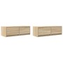Muebles de TV 2 uds Roble Sonoma 80x31x25,5cm Madera ingeniería en Muebles TV | Comprar online en Foru.es