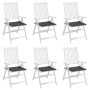 Cojines silla de jardín 6 uds tela Oxford antracita 50x50x3 cm de vidaXL, Cojines para sillas y sofás - Ref: Foro24-314039, P...