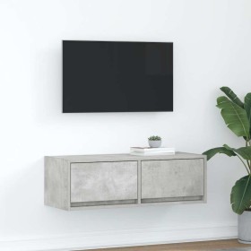Mueble de TV de madera de ingeniería gris hormigón 80x31x25,5cm en Muebles TV | Comprar online en Foru.es