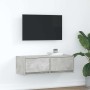 Mueble de TV de madera de ingeniería gris hormigón 80x31x25,5cm en Muebles TV | Comprar online en Foru.es
