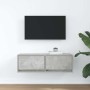 Mueble de TV de madera de ingeniería gris hormigón 80x31x25,5cm en Muebles TV | Comprar online en Foru.es