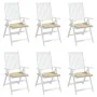 Cojines de silla de jardín 6 uds tela Oxford beige 50x50x3 cm de vidaXL, Cojines para sillas y sofás - Ref: Foro24-314045, Pr...