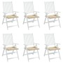 Cojines de silla de jardín 6 uds tela Oxford beige 50x50x3 cm de vidaXL, Cojines para sillas y sofás - Ref: Foro24-314045, Pr...