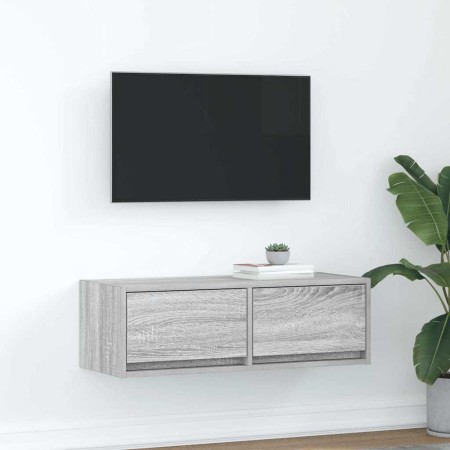 Mueble de TV madera de ingeniería gris Sonoma 80x31x25,5 cm en Muebles TV | Comprar online en Foru.es