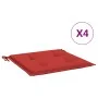 Cojines de silla de jardín 4 uds tela Oxford rojo 50x50x3 cm de vidaXL, Cojines para sillas y sofás - Ref: Foro24-314050, Pre...