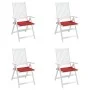 Cojines de silla de jardín 4 uds tela Oxford rojo 50x50x3 cm de vidaXL, Cojines para sillas y sofás - Ref: Foro24-314050, Pre...