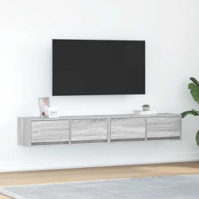 Muebles de TV 2 uds madera ingeniería gris Sonoma 80x31x25,5 cm en Muebles TV | Comprar online en Foru.es