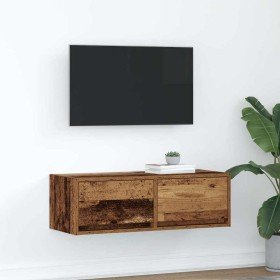 Mueble para TV madera contrachapada envejecida 80x31x25,5 cm en Muebles TV | Comprar online en Foru.es