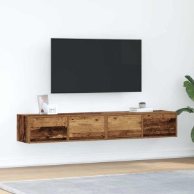 Muebles de TV 2 uds 80x31x25,5 cm Madera ingeniería envejecida en Muebles TV | Comprar online en Foru.es