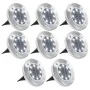 Lámparas solares de suelo 8 unidades luces LED blanco de vidaXL, Iluminación de exterior - Ref: Foro24-44416, Precio: 43,96 €...