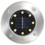 Lámparas solares de suelo 8 unidades luces LED blanco de vidaXL, Iluminación de exterior - Ref: Foro24-44416, Precio: 36,49 €...