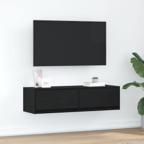 Gabinete de TV con cajón Roble negro 100 x 31 x 25.5 cm en Muebles TV | Comprar online en Foru.es
