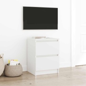 Mueble de TV de madera de ingeniería blanco 40x35x54 cm en Muebles TV | Comprar online en Foru.es