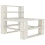 Sofá central de palés para jardín madera blanco de vidaXL, Bancos de jardín - Ref: Foro24-49334, Precio: 40,28 €, Descuento: %