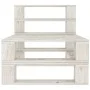 Sofá central de palés para jardín madera blanco de vidaXL, Bancos de jardín - Ref: Foro24-49334, Precio: 40,28 €, Descuento: %