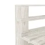 Sofá central de palés para jardín madera blanco de vidaXL, Bancos de jardín - Ref: Foro24-49334, Precio: 40,28 €, Descuento: %