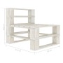 Sofá central de palés para jardín madera blanco de vidaXL, Bancos de jardín - Ref: Foro24-49334, Precio: 55,96 €, Descuento: %