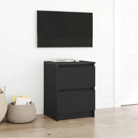 Mueble de TV de madera de ingeniería negro 40x35x54 cm en Muebles TV | Comprar online en Foru.es