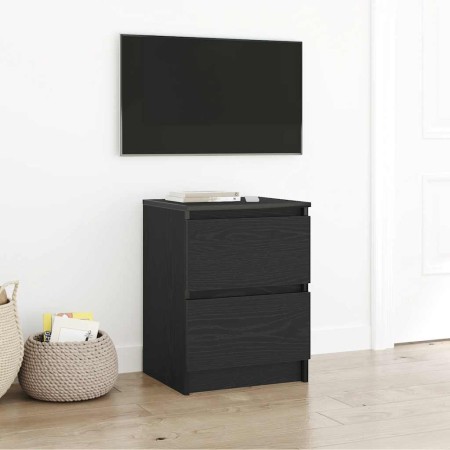 Mueble de TV de madera de ingeniería negro 40x35x54 cm en Muebles TV | Comprar online en Foru.es