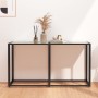Mesa consola vidrio templado blanco mármol 140x35x75,5cm de vidaXL, Mesas auxiliares - Ref: Foro24-331676, Precio: 77,80 €, D...