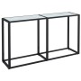 Mesa consola vidrio templado blanco mármol 140x35x75,5cm de vidaXL, Mesas auxiliares - Ref: Foro24-331676, Precio: 77,80 €, D...