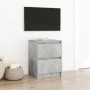 Mueble de TV de madera de ingeniería gris hormigón 40x35x54 cm en Muebles TV | Comprar online en Foru.es