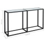 Mesa consola vidrio templado blanco mármol 140x35x75,5cm de vidaXL, Mesas auxiliares - Ref: Foro24-331676, Precio: 77,80 €, D...