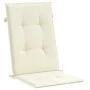 Cojín silla de jardín respaldo alto 6 uds tela crema 120x50x3cm de vidaXL, Cojines para sillas y sofás - Ref: Foro24-314106, ...
