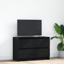 Mueble de TV de madera de ingeniería negro 80x35x54 cm en Muebles TV | Comprar online en Foru.es