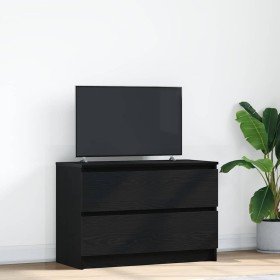 Mueble de TV de madera de ingeniería negro 80x35x54 cm en Muebles TV | Comprar online en Foru.es