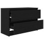 Mueble de TV de madera de ingeniería negro 80x35x54 cm en Muebles TV | Comprar online en Foru.es