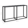 Mesa consola vidrio templado negro 140x35x75,5cm de vidaXL, Mesas auxiliares - Ref: Foro24-331675, Precio: 73,58 €, Descuento: %