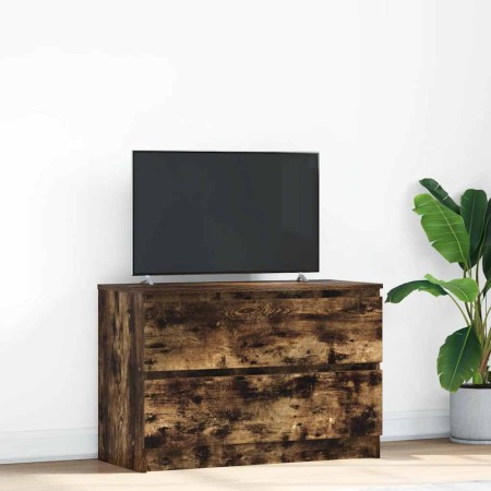 Mueble de TV de roble ahumado 80x35x54 cm Madera de ingeniería en Muebles TV | Comprar online en Foru.es