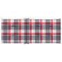 Cojín silla jardín respaldo alto 2 uds cuadros rojo 120x50x3 cm de vidaXL, Cojines para sillas y sofás - Ref: Foro24-314125, ...