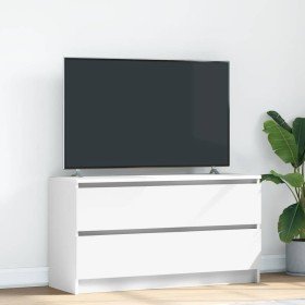 Mueble para TV madera contrachapada blanco 100x35x54 cm en Muebles TV | Comprar online en Foru.es