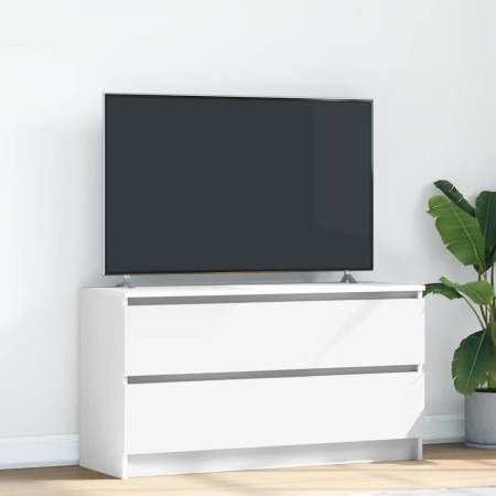 Mueble para TV madera contrachapada blanco 100x35x54 cm en Muebles TV | Comprar online en Foru.es