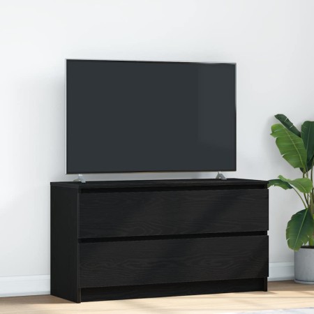 Mueble para TV madera contrachapada negro 100x35x54 cm en Muebles TV | Comprar online en Foru.es
