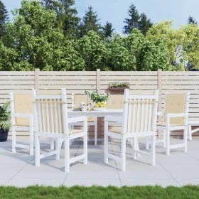 Cojín de silla de jardín respaldo bajo 6 uds tela Oxford beige de vidaXL, Cojines para sillas y sofás - Ref: Foro24-314134, P...