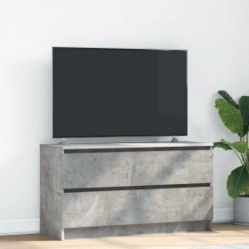 Mueble de TV madera de ingeniería gris hormigón 100x35x54 cm en Muebles TV | Comprar online en Foru.es