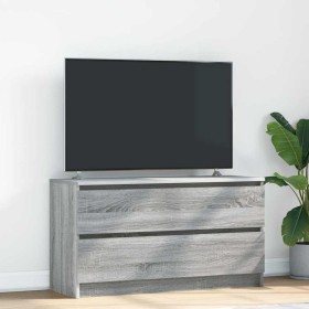 Mueble de TV madera contrachapada gris Sonoma 100x35x54 cm en Muebles TV | Comprar online en Foru.es