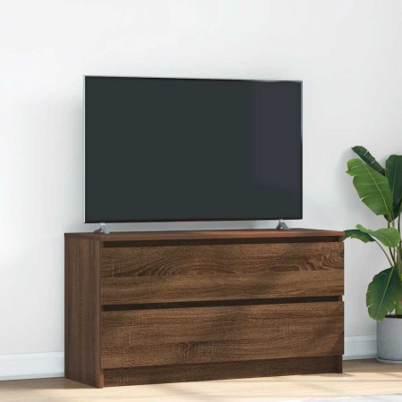 Mueble para TV madera contrachapada marrón roble 100x35x54 cm en Muebles TV | Comprar online en Foru.es