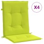 Cojín silla jardín respaldo bajo 4 uds tela Oxford verde claro de vidaXL, Cojines para sillas y sofás - Ref: Foro24-314147, P...