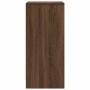 Zapatero de madera de roble marrón 29,5x34x76 cm en Zapateros y organizadores de calzado | Comprar online en Foru.es