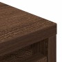 Zapatero de madera de roble marrón 29,5x34x76 cm en Zapateros y organizadores de calzado | Comprar online en Foru.es